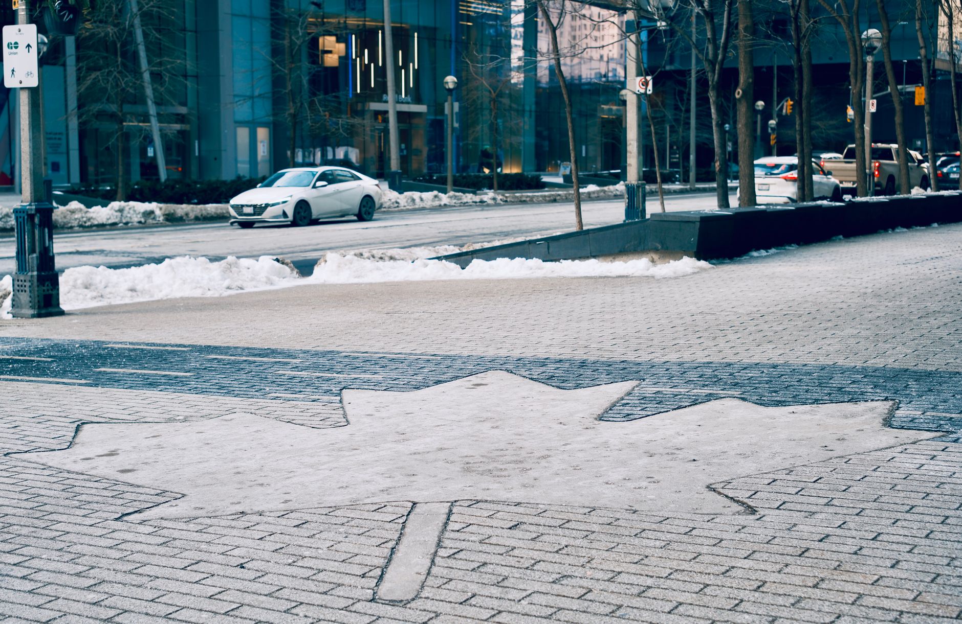 A snowy Toronto street in winter